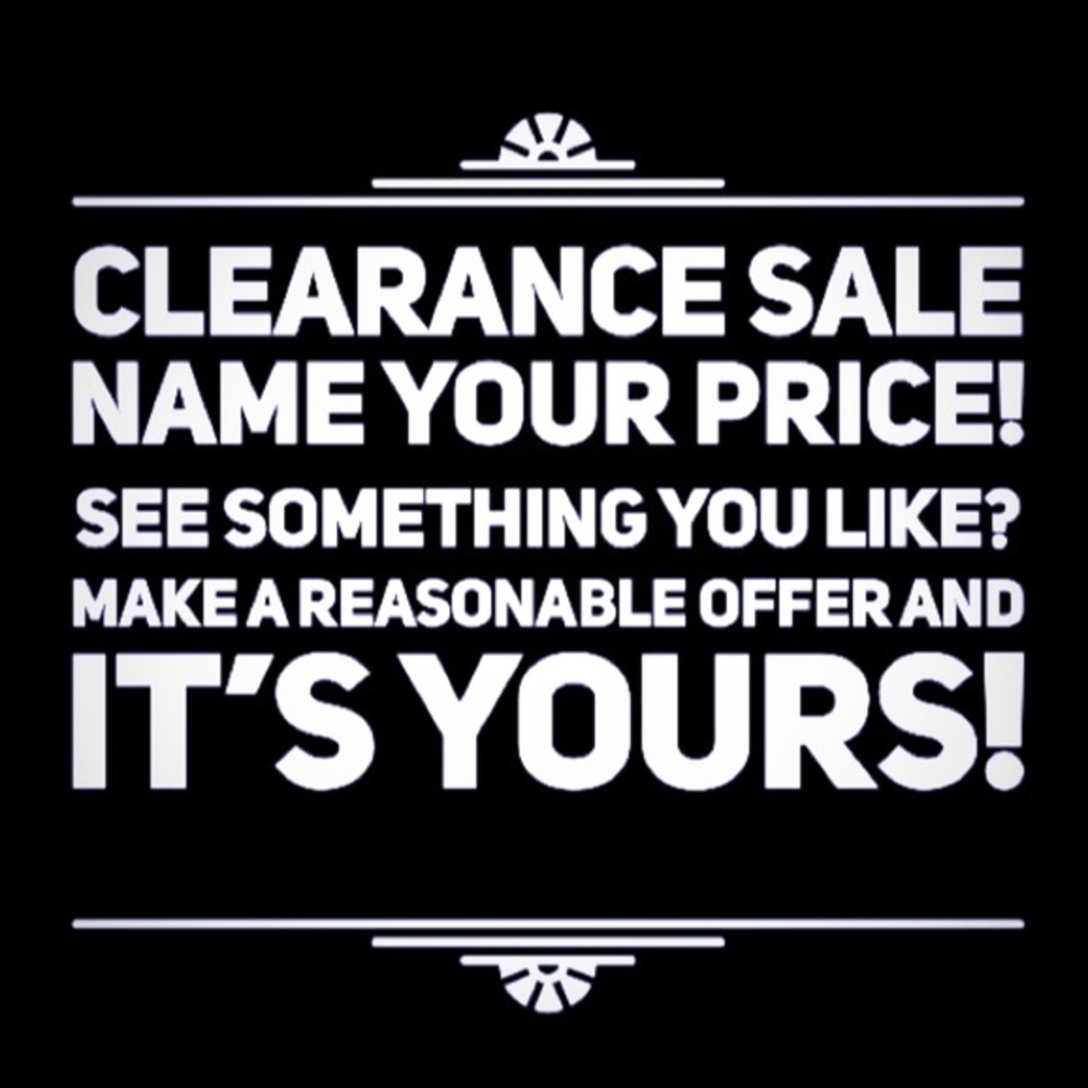 Clearance Sale Sign